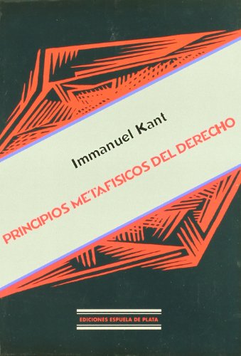 9788496133310: Principios metafsicos del derecho (Spanish Edition)