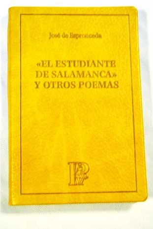 9788496155190: El Estudiante De Salamanca Y Otros Poemas