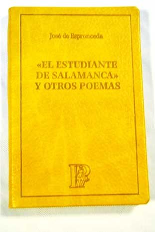 9788496155190: ESTUDIANTE DE SALAMANCA Y OTROS POEMAS