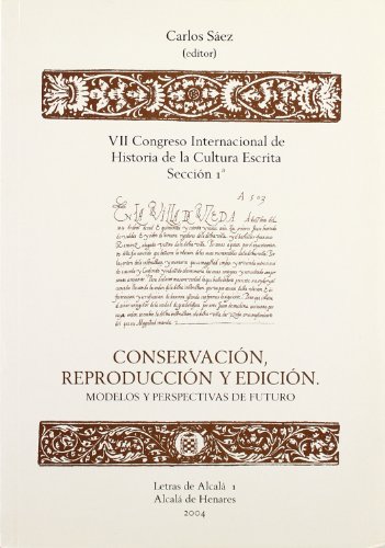 Stock image for Conservacion, Reproduccion Y Edicion for sale by Hilando Libros