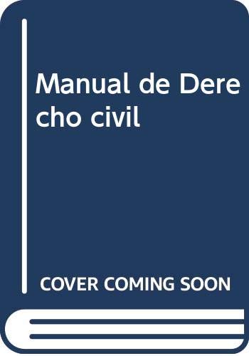 Beispielbild fr Manual de Derecho civil parte general y derecho de la persona zum Verkauf von MARCIAL PONS LIBRERO