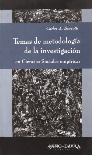 9788496571426: Temas de metodologa de la investigacin en ciencias sociales empricas
