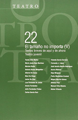 EL TAMAÑO NO IMPORTA (V): Textos breves de aquí y de ahora - Tomás Afán Muñoz, María Jesús Bajo Martínez, Mariam Budía, Antonia Bueno Mingallón, Alberto de Casso, Maxi de Diego, Javier de Dios, Luis Fernando De Julián, Amaia Fernández, Julio Fernández Peláez, Carlos García Ruiz, Yolanda García Serrano, Fernando J. López, José Aurelio Martín Rodríguez, Aurora Mateos, Olga Mínguez, Pedro Montalbán Kroebel, Miguel Murillo Gómez, Alfonso Plou, Manuel Villa-Mabela, Néstor Villazón