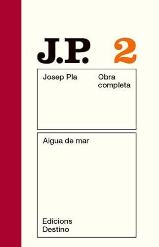 9788497101424: Aigua de mar: O.C. Josep Pla. Volum 2 (O.C.PLA)