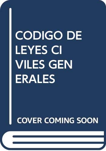 Imagen de archivo de CDIGO LEYES CIVILES GENERALES 2002 a la venta por Zilis Select Books