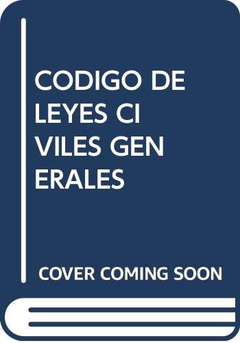 Stock image for CDIGO LEYES CIVILES GENERALES 2002 for sale by Zilis Select Books