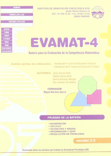 Imagen de archivo de Evamat-4 bateria para la evaluacion de la competencia matema a la venta por Imosver