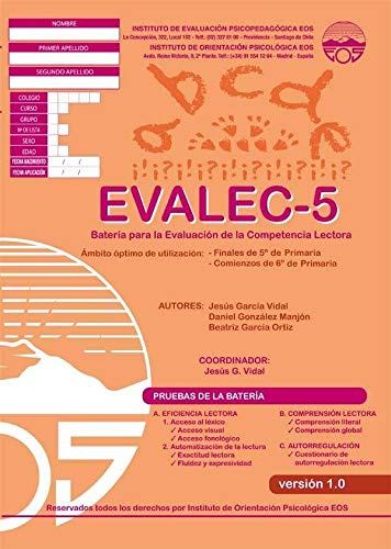 Imagen de archivo de EVALEC 5 (BATERIAS). BATERIA PARA LA EVALUACION DE LA COMPETENCIA LECTORA/VERSION 1.0 a la venta por KALAMO LIBROS, S.L.