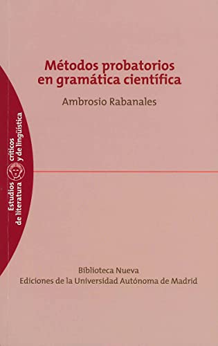 Stock image for M todos probatorios en gramática cientfica (R) (2010) (Castillian Edition) for sale by Montclair Book Center