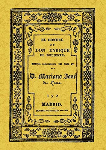 Stock image for El Doncel de don Enrique el Doliente (Obra completa): El doncel de Don Enrique el Doliente for sale by medimops