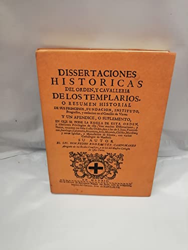 Imagen de archivo de TEMPLARIOS. DISERTACIONES HISTORICAS DE ORDEN Y CAVALLERIA. a la venta por KALAMO LIBROS, S.L.