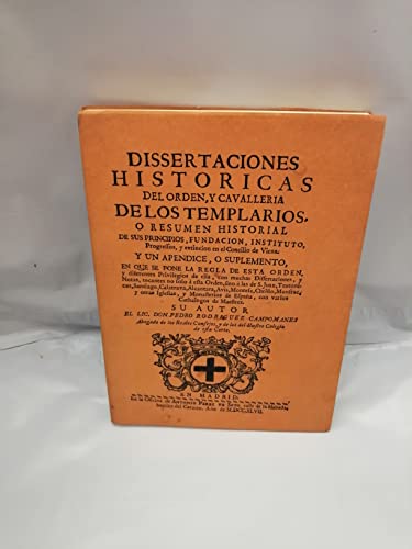 Stock image for TEMPLARIOS. DISERTACIONES HISTORICAS DE ORDEN Y CAVALLERIA. for sale by KALAMO LIBROS, S.L.
