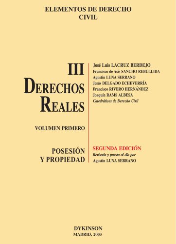 9788497720854: Elementos de Derecho Civil. III Derechos reales: Volumen 1. Posesin y propiedad