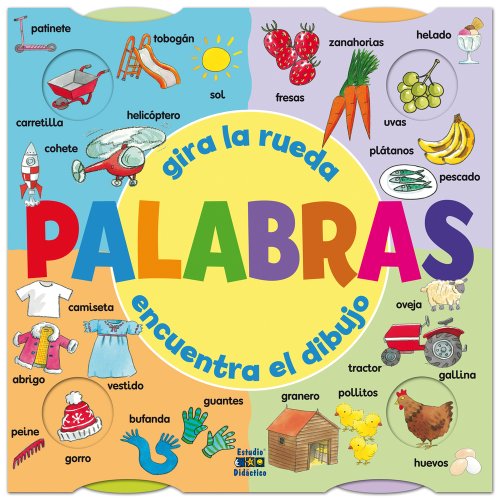 Stock image for Palabras / Words: Gira la rueda, encuentra el dibujo / Spin the Wheel, Find the Drawing for sale by medimops