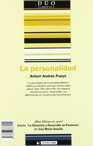 Stock image for LA DIRECCIN Y DESARROLLO DE PERSONAS - LA PERSONALIDAD. for sale by KALAMO LIBROS, S.L.