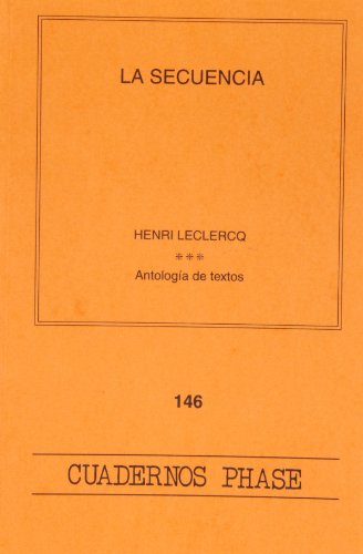 Imagen de archivo de La secuencia a la venta por Librera Antonio Azorn