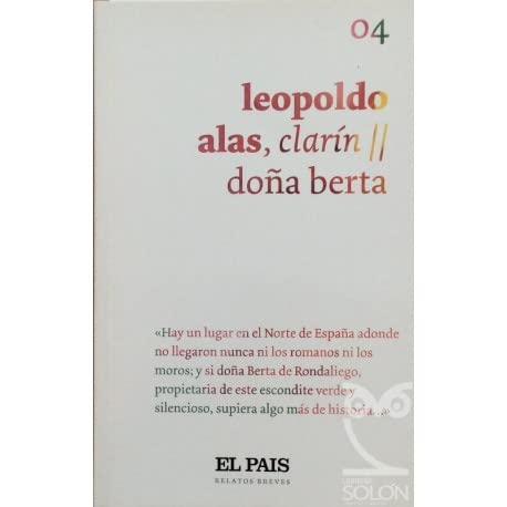 Beispielbild fr [Dona Berta (Spanish, English) [ DONA BERTA (SPANISH, ENGLISH) ] By Alas, Leopoldo "Clarin" ( Author )Oct-01-2007 Paperback zum Verkauf von medimops