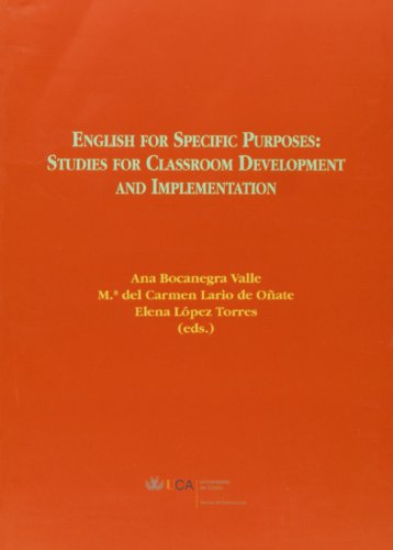 Imagen de archivo de English for specific purposes: Studies for classroom development and implementation a la venta por HISPANO ALEMANA Libros, lengua y cultura