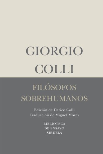 9788498414462: Filsofos sobrehumanos: 52 (Biblioteca de Ensayo / Serie menor)