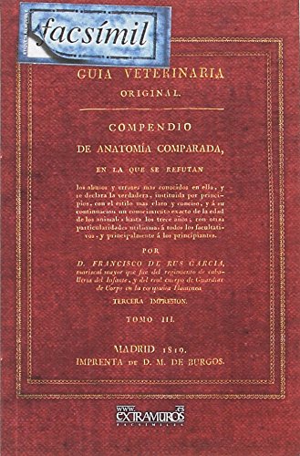 Beispielbild fr GUIA VETERINARIA ORIGINAL. TOMO III (FACSIMIL) zum Verkauf von Agapea Libros