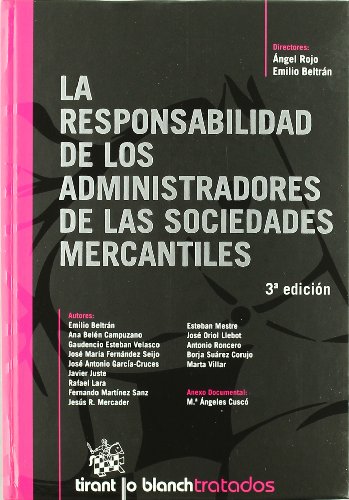 Imagen de archivo de La responsabilidad de los administradngel Rojo / Emilio Beltrn Snc a la venta por Iridium_Books