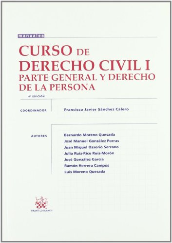 Imagen de archivo de Curso de Derecho Civil I Parte GeneraFrancisco Javier Snchez Calero/ a la venta por Iridium_Books