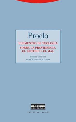 Beispielbild fr ELEMENTOS DE TEOLOGIA/SOBRE LA PROVIDENCIA EL DESTINO Y EL MAL zum Verkauf von Siglo Actual libros