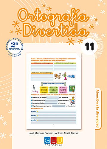 9788499155449: Ortografa divertida 11 / Editorial GEU / 4 Primaria / Mejora la ortografa / Recomendado como apoyo / Con actividades sencillas de repaso: Cuaderno ... Nios): Cuaderno para 4 Educacin Primaria