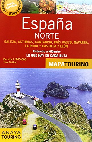 Imagen de archivo de Mapa de carreteras 1:340.000 - Norte de Espaa (desplegable) (Mapa Touring) a la venta por medimops
