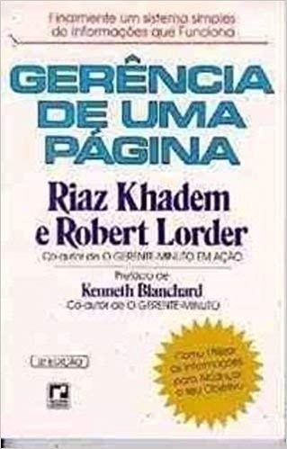 Stock image for livro gerncia de uma pagina riaz khadem robert lorder 1988 for sale by LibreriaElcosteo