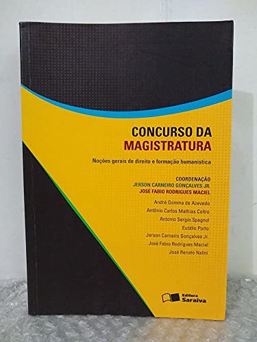 9788502103092: Concurso da Magistratura (Em Portuguese do Brasil)