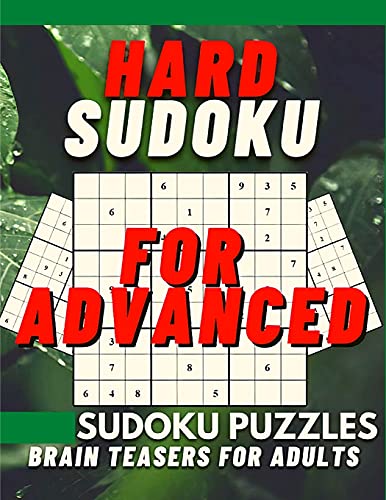 Imagen de archivo de Hard Sudoku Book for Adults: Large Print Sudoku Puzzles with Solutions for Advanced Players a la venta por PlumCircle
