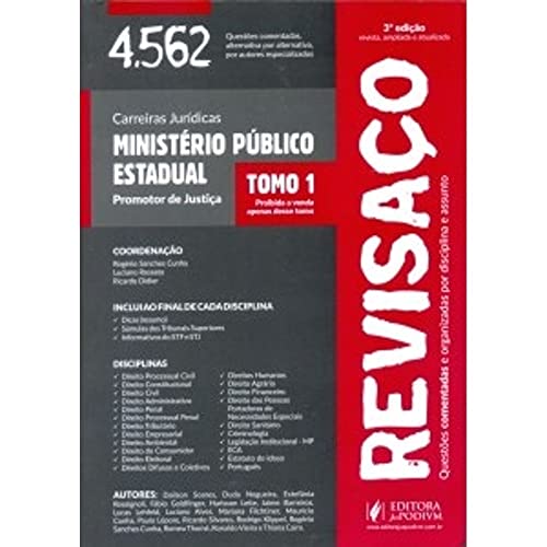 9788544203453: Ministerio Publico Estadual: Promotor De Justica - 4.562 Questoes Comentadas - Colecao Revisaco (Em Portuguese do Brasil)
