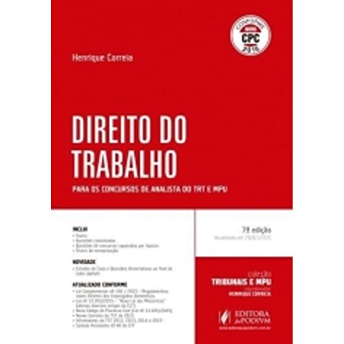 Stock image for livro direito do trabalho para os co henrique correia Ed. 2015 for sale by LibreriaElcosteo