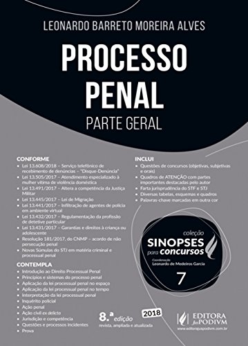 Stock image for processo penal parte geral 8 edicao atualizada Ed. 2018 for sale by LibreriaElcosteo