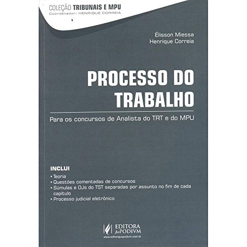 Stock image for livro processo do trabalho elisson miessa e h Ed. 2013 for sale by LibreriaElcosteo