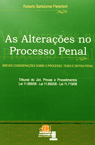 Stock image for _ as alteracoes no processo penal roberto bartolomei for sale by LibreriaElcosteo