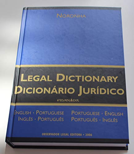 9788585548285: Noronha's Legal Dictionary: English-Portuguese, Portuguese-English (Portuguese Edition)