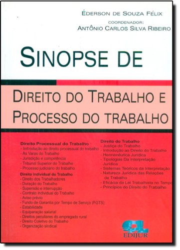 Stock image for livro sinopse de direito do trabalho e processo do trabalho felix ederson de souza 2005 for sale by LibreriaElcosteo