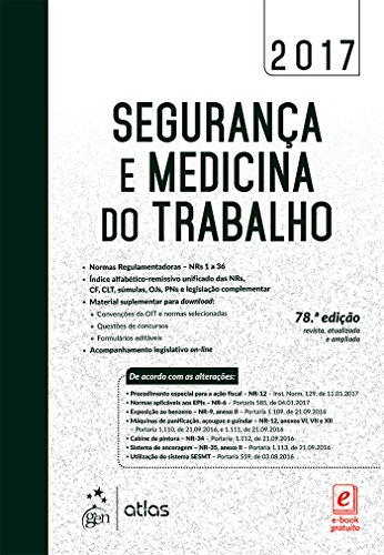 Stock image for livro seguranca e medicina do trabalho 78 edico diversos 2017 for sale by LibreriaElcosteo