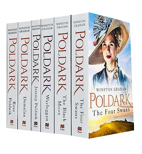 Stock image for Winston Graham Poldark Series 6 Books Collection Set A Novel of Cornwall (Ross Poldark, Demelza, Jeremy Poldark, Warleggan, The Black Moon, The Four Swans) for sale by Ergodebooks