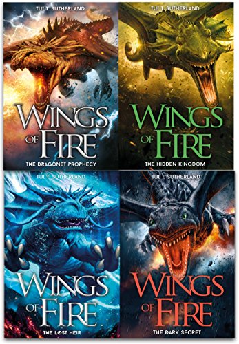 Stock image for Wings of Fire Collection Tui T. Sutherland 4 Books Set (The lost heir, The hidden kingdom, The dragonet Prophecy, The Dark Secret) for sale by Books Unplugged