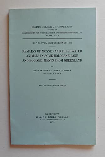 Stock image for Remains of mosses and freshwater animals in some Holocene lake and bog sediments from Greenland With 8 Figures and 14 Tables (Meddelelser om Gronland Bd. 198 Nr. 5) for sale by Zubal-Books, Since 1961