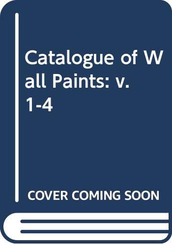 9788750017462: Catalogue of Wall Paints: v. 1-4 (Kirkehistoriske studier = Studies in ecclesiastical history)