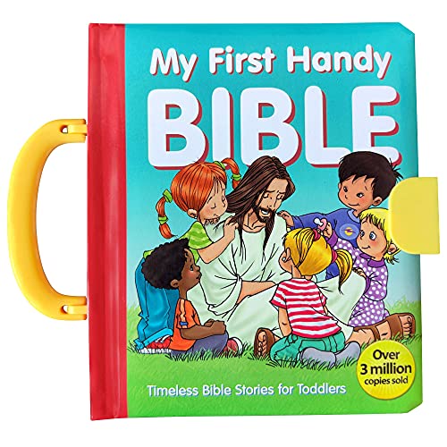 Stock image for My First Handy Bible-Adam Eve-Creation-Noah-Noah Ark- Abraham-Sarah-Isaac-Jacob-Israel-Joseph-Pharaoh-Egypt-Moses-Joshua-Promised . and the Whale-Jesus is Love-Hard Cover for sale by ZBK Books