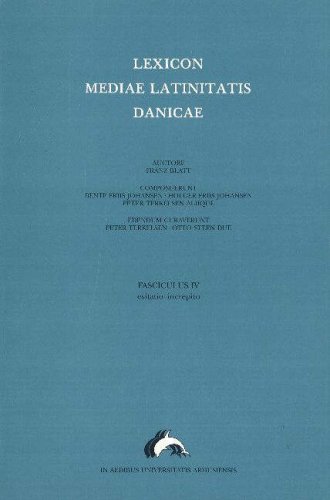 Stock image for Lexicon Mediae Latinitatis Danicae: No. 4: Evitatio, Increpito for sale by Revaluation Books