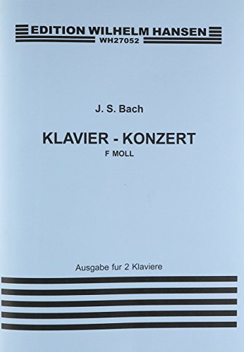 Beispielbild fr JS Bach: Piano Concerto In F Minor (Two Pianos) zum Verkauf von Books Unplugged
