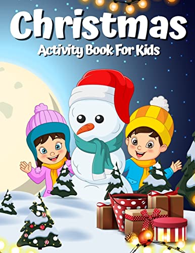 Stock image for Christmas Activity Book for Kids Ages 4-8 8-12: A Creative Holiday Coloring, Drawing, Word Search, Maze, Games, and Puzzle Art Activities Book for Boys and Girls for sale by Big River Books