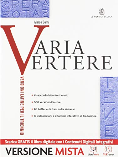 Beispielbild fr Varia vertere. Vol. unico. Con quaderno per lo studente. Per le Scuole superiori. Con espansione online zum Verkauf von medimops