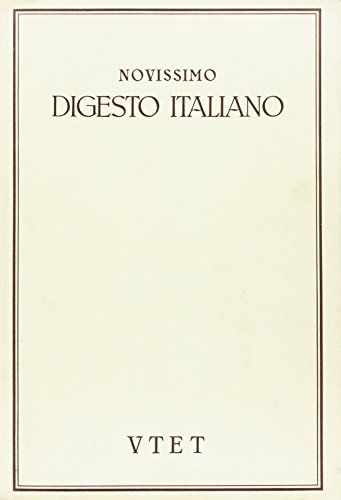 9788802028354: Novissimo digesto italiano. N - Ora (Vol. 11)